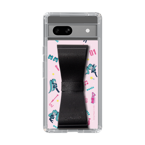 Slim Protection Case - STAND & RING RIBBON Black［ HATSUNE MIKU - Ribbon - Instrumental - Pink ］