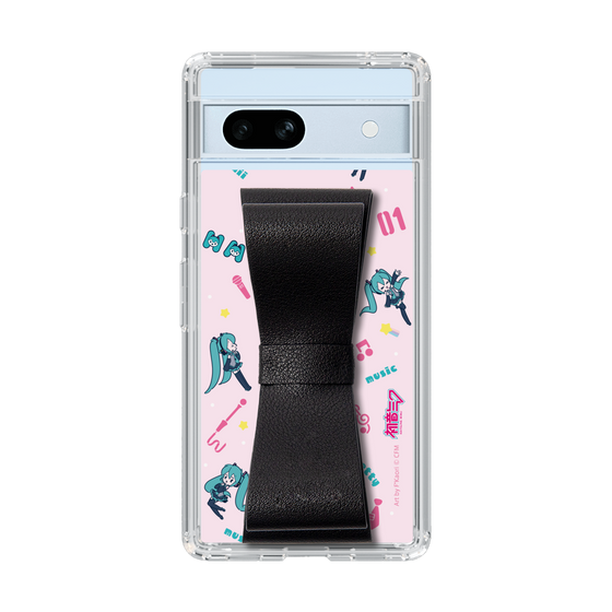 Slim Protection Case - STAND & RING RIBBON Black［ HATSUNE MIKU - Ribbon - Instrumental - Pink ］