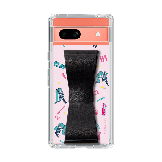 Slim Protection Case - STAND & RING RIBBON Black［ HATSUNE MIKU - Ribbon - Instrumental - Pink ］