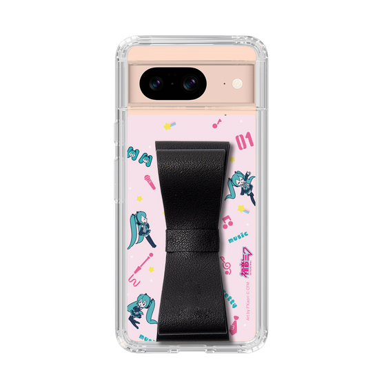 Slim Protection Case - STAND & RING RIBBON Black［ HATSUNE MIKU - Ribbon - Instrumental - Pink ］