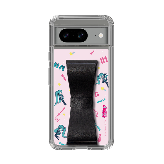 Slim Protection Case - STAND & RING RIBBON Black［ HATSUNE MIKU - Ribbon - Instrumental - Pink ］