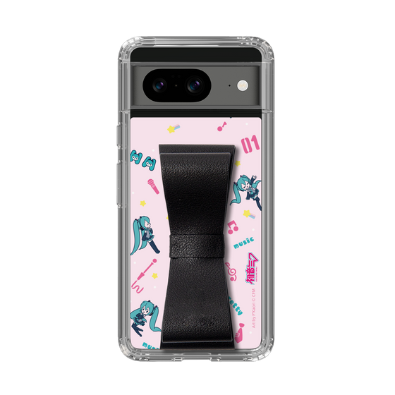 Slim Protection Case - STAND & RING RIBBON Black［ HATSUNE MIKU - Ribbon - Instrumental - Pink ］