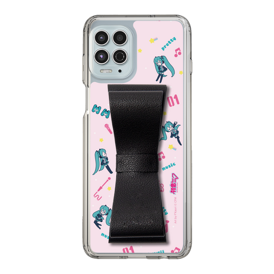 Slim Protection Case - STAND & RING RIBBON Black［ HATSUNE MIKU - Ribbon - Instrumental - Pink ］
