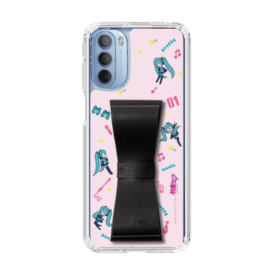 Slim Protection Case - STAND & RING RIBBON Black［ HATSUNE MIKU - Ribbon - Instrumental - Pink ］