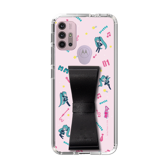 Slim Protection Case - STAND & RING RIBBON Black［ HATSUNE MIKU - Ribbon - Instrumental - Pink ］