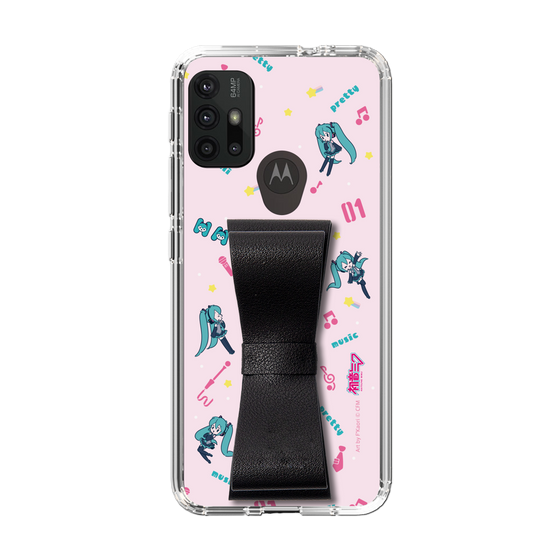 Slim Protection Case - STAND & RING RIBBON Black［ HATSUNE MIKU - Ribbon - Instrumental - Pink ］