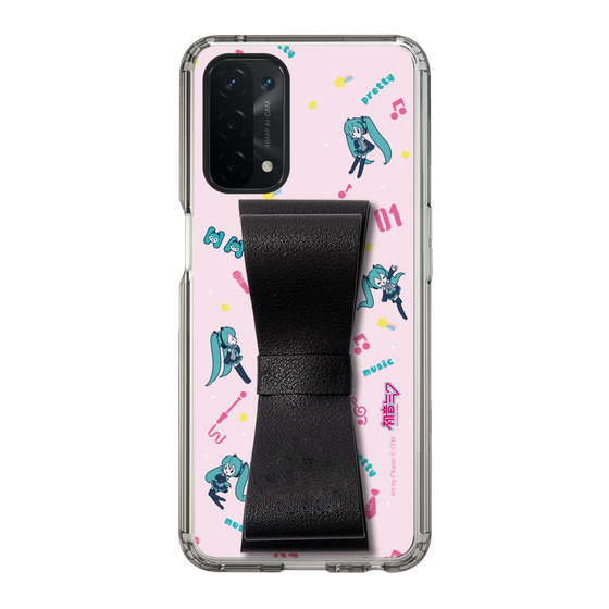 Slim Protection Case - STAND & RING RIBBON Black［ HATSUNE MIKU - Ribbon - Instrumental - Pink ］