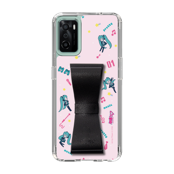 Slim Protection Case - STAND & RING RIBBON Black［ HATSUNE MIKU - Ribbon - Instrumental - Pink ］