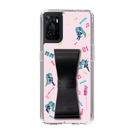 Slim Protection Case - STAND & RING RIBBON Black［ HATSUNE MIKU - Ribbon - Instrumental - Pink ］