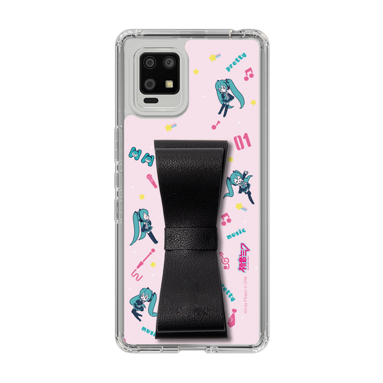 Slim Protection Case - STAND & RING RIBBON Black［ HATSUNE MIKU - Ribbon - Instrumental - Pink ］