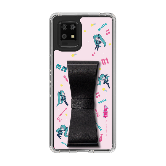 Slim Protection Case - STAND & RING RIBBON Black［ HATSUNE MIKU - Ribbon - Instrumental - Pink ］
