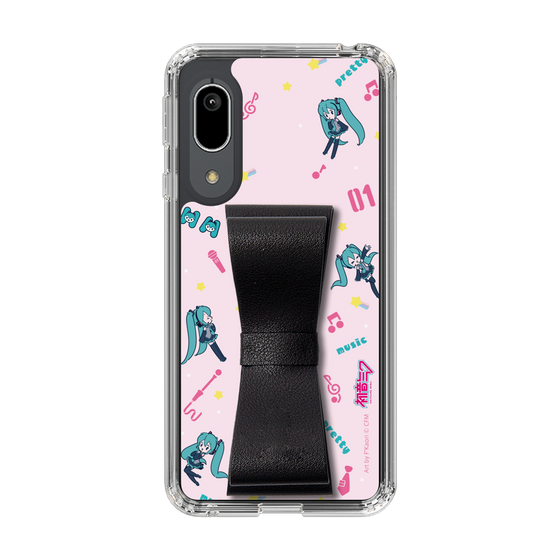 Slim Protection Case - STAND & RING RIBBON Black［ HATSUNE MIKU - Ribbon - Instrumental - Pink ］