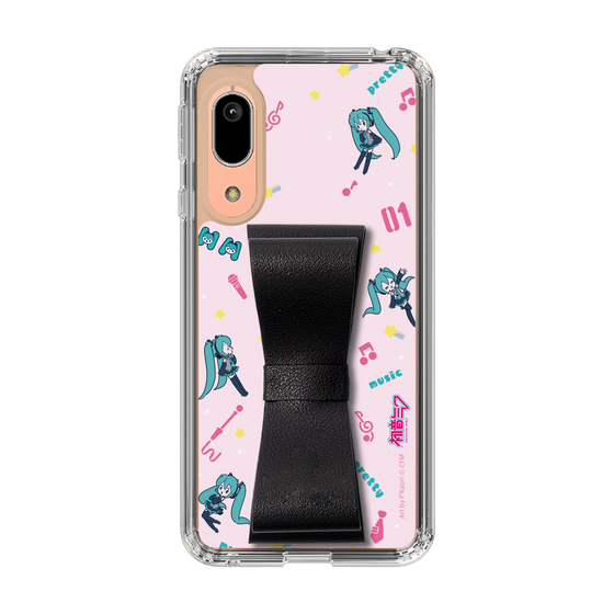 Slim Protection Case - STAND & RING RIBBON Black［ HATSUNE MIKU - Ribbon - Instrumental - Pink ］