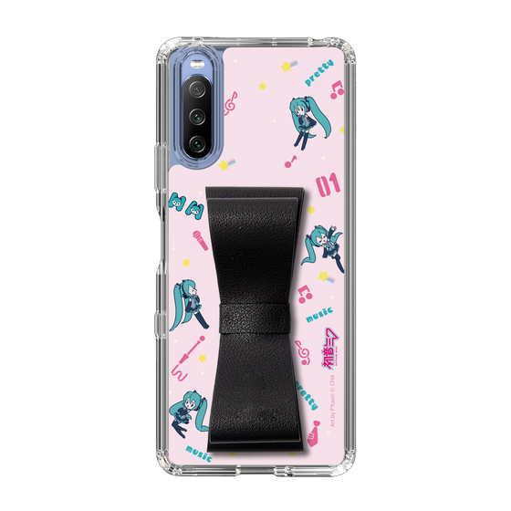 Slim Protection Case - STAND & RING RIBBON Black［ HATSUNE MIKU - Ribbon - Instrumental - Pink ］