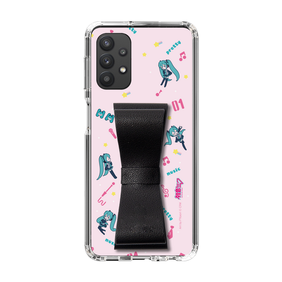 Slim Protection Case - STAND & RING RIBBON Black［ HATSUNE MIKU - Ribbon - Instrumental - Pink ］
