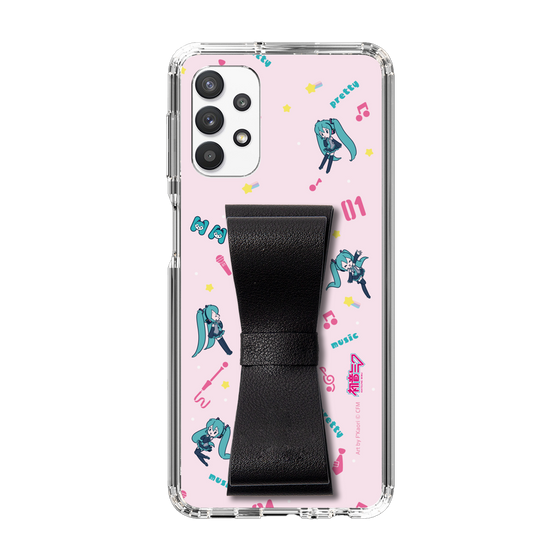Slim Protection Case - STAND & RING RIBBON Black［ HATSUNE MIKU - Ribbon - Instrumental - Pink ］