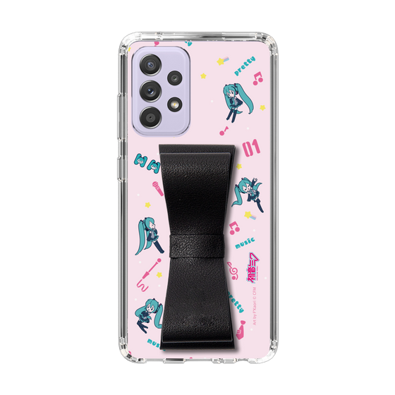 Slim Protection Case - STAND & RING RIBBON Black［ HATSUNE MIKU - Ribbon - Instrumental - Pink ］