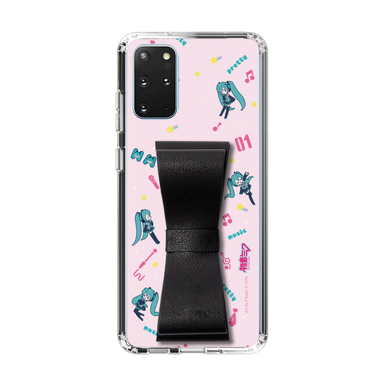 Slim Protection Case - STAND & RING RIBBON Black［ HATSUNE MIKU - Ribbon - Instrumental - Pink ］