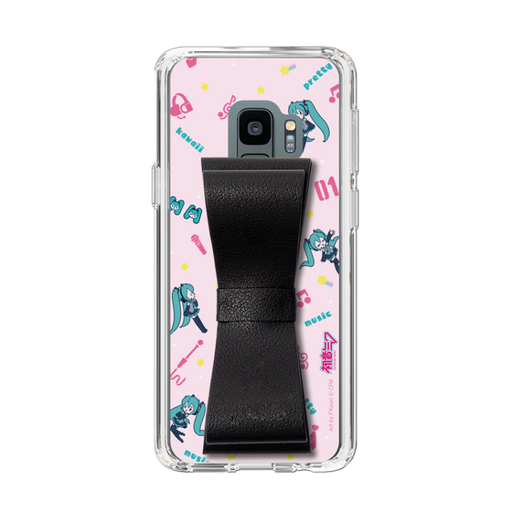 Slim Protection Case - STAND & RING RIBBON Black［ HATSUNE MIKU - Ribbon - Instrumental - Pink ］