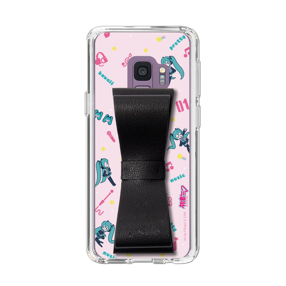 Slim Protection Case - STAND & RING RIBBON Black［ HATSUNE MIKU - Ribbon - Instrumental - Pink ］