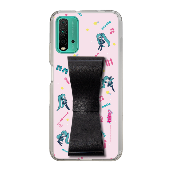 Slim Protection Case - STAND & RING RIBBON Black［ HATSUNE MIKU - Ribbon - Instrumental - Pink ］