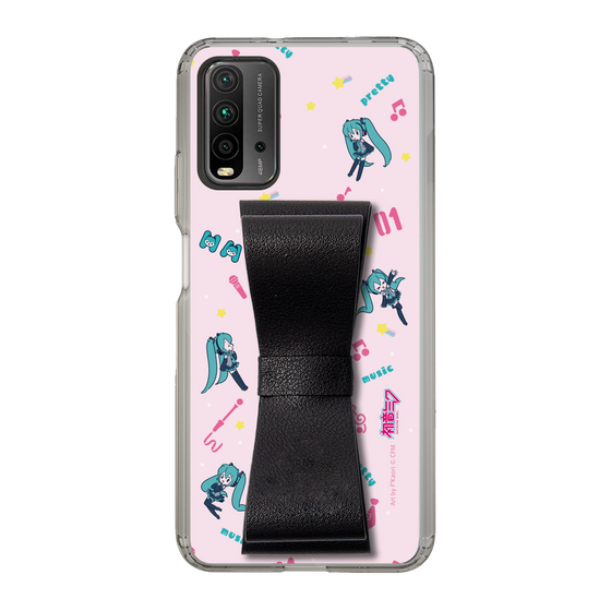 Slim Protection Case - STAND & RING RIBBON Black［ HATSUNE MIKU - Ribbon - Instrumental - Pink ］