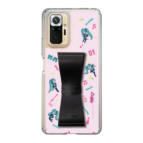 Slim Protection Case - STAND & RING RIBBON Black［ HATSUNE MIKU - Ribbon - Instrumental - Pink ］