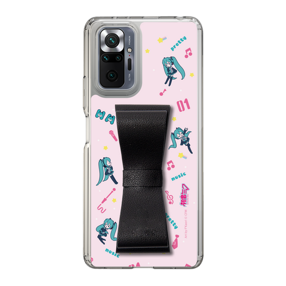 Slim Protection Case - STAND & RING RIBBON Black［ HATSUNE MIKU - Ribbon - Instrumental - Pink ］