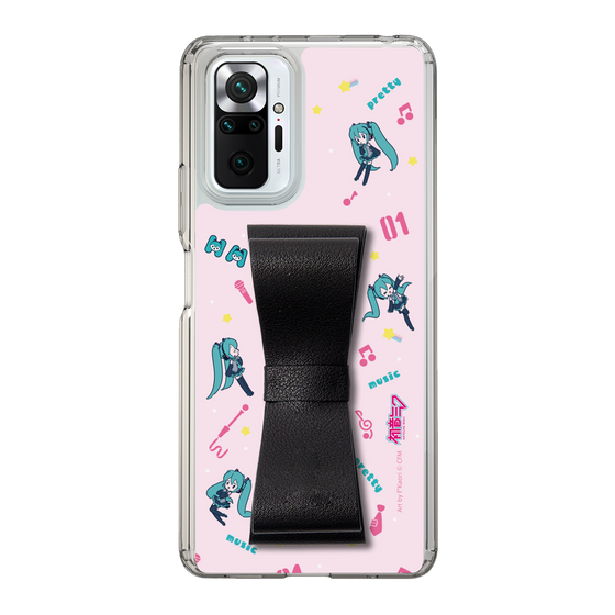 Slim Protection Case - STAND & RING RIBBON Black［ HATSUNE MIKU - Ribbon - Instrumental - Pink ］