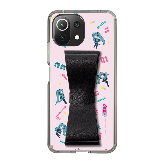 Slim Protection Case - STAND & RING RIBBON Black［ HATSUNE MIKU - Ribbon - Instrumental - Pink ］