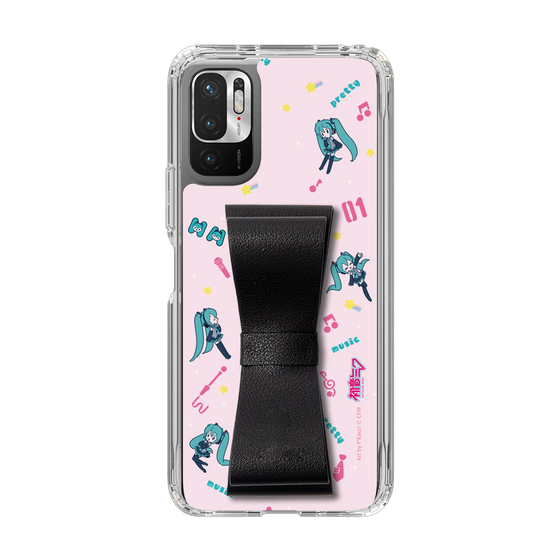 Slim Protection Case - STAND & RING RIBBON Black［ HATSUNE MIKU - Ribbon - Instrumental - Pink ］