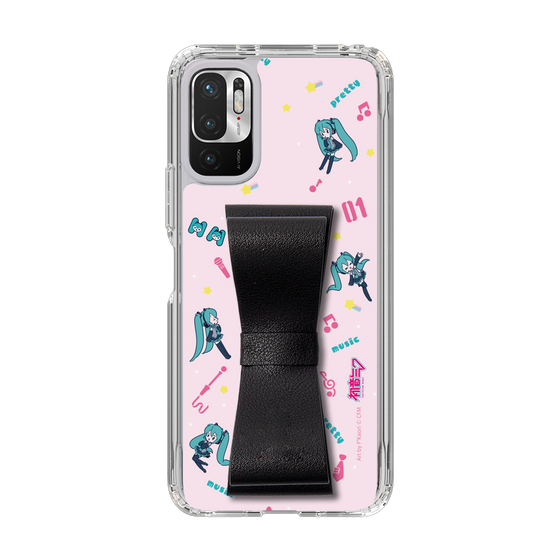 Slim Protection Case - STAND & RING RIBBON Black［ HATSUNE MIKU - Ribbon - Instrumental - Pink ］