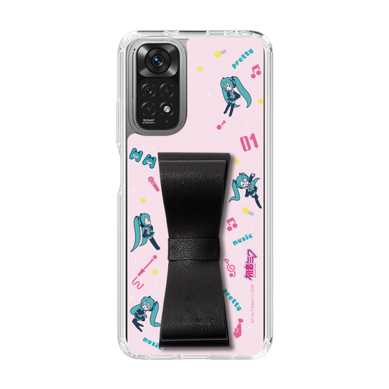Slim Protection Case - STAND & RING RIBBON Black［ HATSUNE MIKU - Ribbon - Instrumental - Pink ］