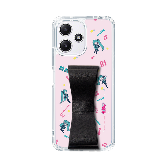 Slim Protection Case - STAND & RING RIBBON Black［ HATSUNE MIKU - Ribbon - Instrumental - Pink ］
