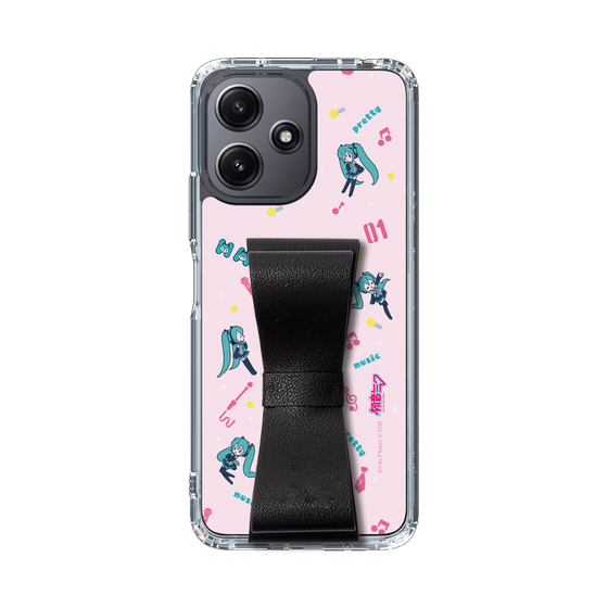 Slim Protection Case - STAND & RING RIBBON Black［ HATSUNE MIKU - Ribbon - Instrumental - Pink ］