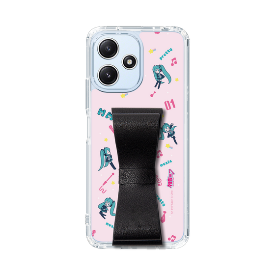 Slim Protection Case - STAND & RING RIBBON Black［ HATSUNE MIKU - Ribbon - Instrumental - Pink ］