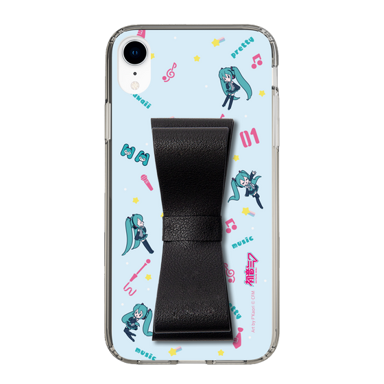 Slim Protection Case - STAND & RING RIBBON Black［ HATSUNE MIKU - Ribbon - Instrumental - Blue ］