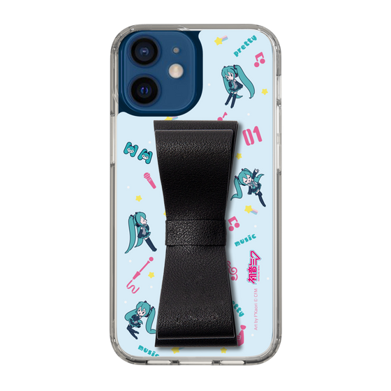 Slim Protection Case - STAND & RING RIBBON Black［ HATSUNE MIKU - Ribbon - Instrumental - Blue ］