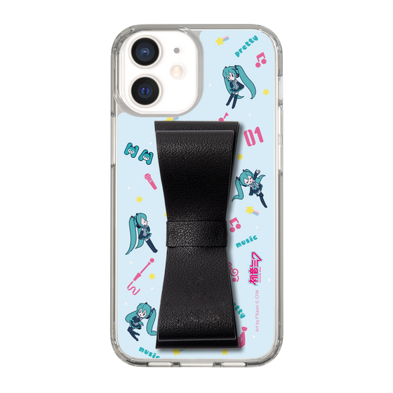 Slim Protection Case - STAND & RING RIBBON Black［ HATSUNE MIKU - Ribbon - Instrumental - Blue ］