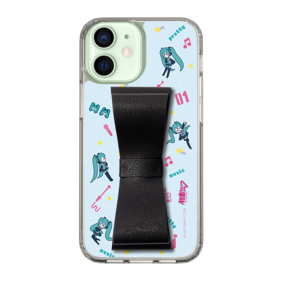 Slim Protection Case - STAND & RING RIBBON Black［ HATSUNE MIKU - Ribbon - Instrumental - Blue ］