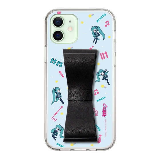 Slim Protection Case - STAND & RING RIBBON Black［ HATSUNE MIKU - Ribbon - Instrumental - Blue ］