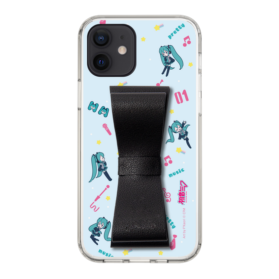 Slim Protection Case - STAND & RING RIBBON Black［ HATSUNE MIKU - Ribbon - Instrumental - Blue ］