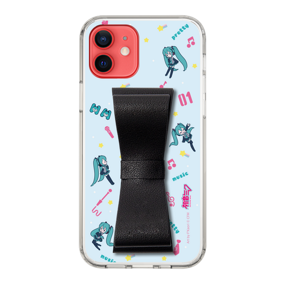 Slim Protection Case - STAND & RING RIBBON Black［ HATSUNE MIKU - Ribbon - Instrumental - Blue ］