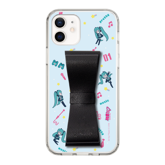 Slim Protection Case - STAND & RING RIBBON Black［ HATSUNE MIKU - Ribbon - Instrumental - Blue ］
