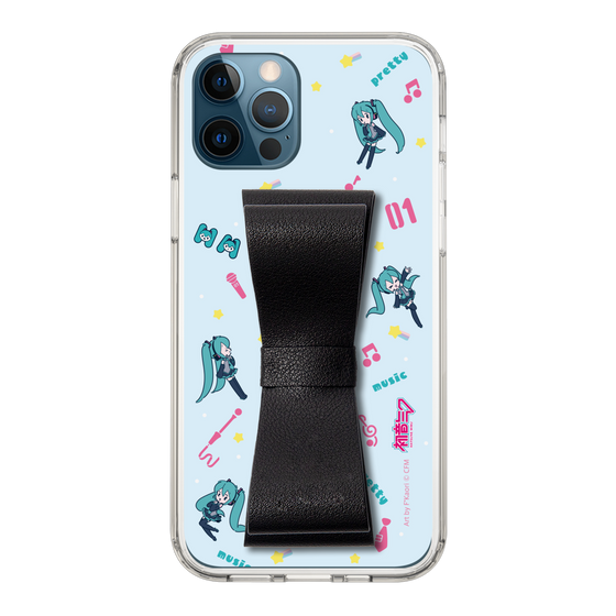 Slim Protection Case - STAND & RING RIBBON Black［ HATSUNE MIKU - Ribbon - Instrumental - Blue ］