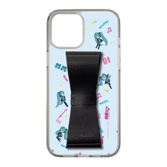 Slim Protection Case - STAND & RING RIBBON Black［ HATSUNE MIKU - Ribbon - Instrumental - Blue ］