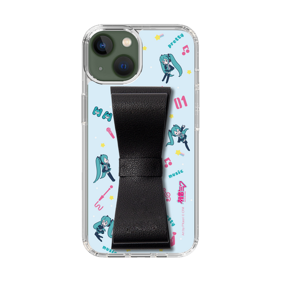 Slim Protection Case - STAND & RING RIBBON Black［ HATSUNE MIKU - Ribbon - Instrumental - Blue ］