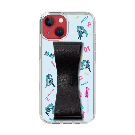 Slim Protection Case - STAND & RING RIBBON Black［ HATSUNE MIKU - Ribbon - Instrumental - Blue ］