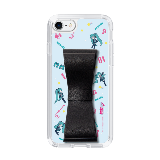 Slim Protection Case - STAND & RING RIBBON Black［ HATSUNE MIKU - Ribbon - Instrumental - Blue ］
