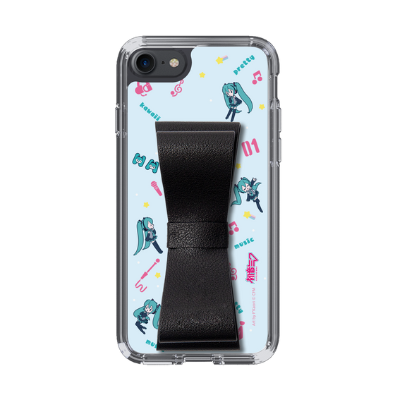 Slim Protection Case - STAND & RING RIBBON Black［ HATSUNE MIKU - Ribbon - Instrumental - Blue ］